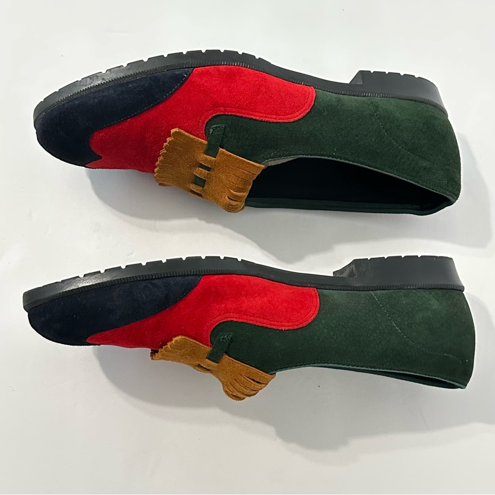 Vintage Loafers Artsy Art to Wear Maximalist Dopamine Kiltie Colorblock Sz 6.5 - Picture 8 of 11